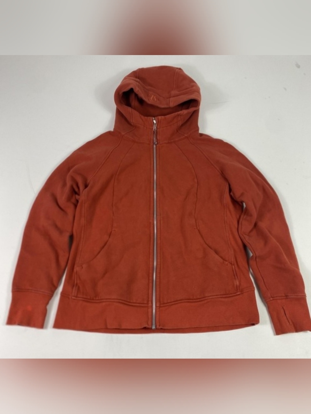Lululemon Rust Red Zip-Up Hoodie. Size 16